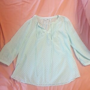 Mint colored blouse